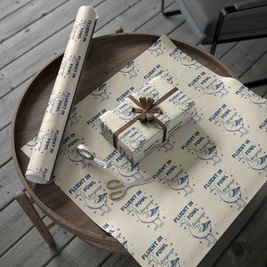 Fluent In FOWL Language Wrapping Paper Roll Vintage 90s Funny Duck Meme TS10 Beige Print Your Wear