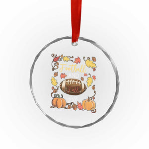 Football And Fall Yall Crystal Glass Ornament Fall Season American Football TS11 Print Your Wear