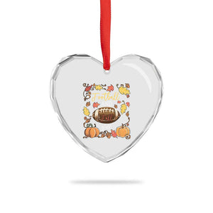 Football And Fall Yall Heart Crystal Glass Ornament Fall Season American Football TS11 Print Your Wear