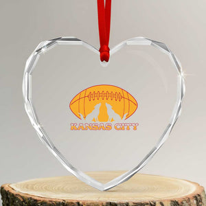 Football Lover Gift Heart Crystal Glass Ornament Midwest Wolf Spirit TS12 Transparent Glass 3'' Heart Print Your Wear