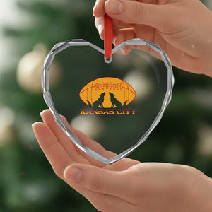 Football Lover Gift Heart Crystal Glass Ornament Midwest Wolf Spirit TS12 Print Your Wear