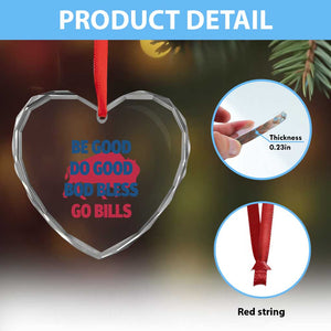 Football Lovers Heart Crystal Glass Ornament Game Day Be Good Do Good God Bless Go BFB TS10 Print Your Wear