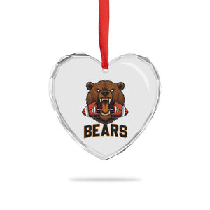 Football Player Gift Heart Crystal Glass Ornament Fierce Bear Biting Ball TS12 Print Your Wear