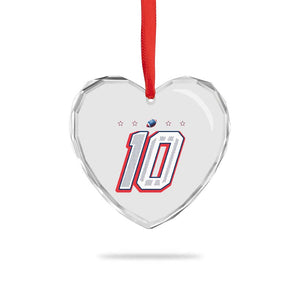 Football Quarterback Number 10 Heart Crystal Glass Ornament Sport Lover Gift For NEF TS12 Print Your Wear