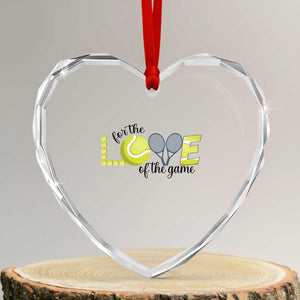 For The Love Of The Game Heart Crystal Glass Ornament Inspirational Tennis Gift TS12 Transparent Glass 3'' Heart Print Your Wear