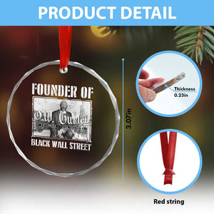 Founder Of Black Wall Street O.W. Gurley Crystal Glass Ornament Black History Month TS11 Print Your Wear