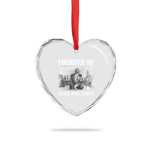 Founder Of Black Wall Street O.W. Gurley Heart Crystal Glass Ornament Black History Month TS11 Print Your Wear