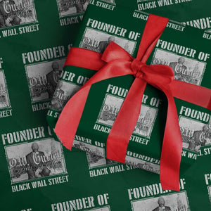 Founder Of Black Wall Street O.W. Gurley Wrapping Paper Roll Black History Month TS11 Green Print Your Wear