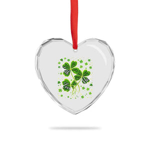 Four Leaf Clover Christian Heart Crystal Glass Ornament Irish Lucky Shamrock Faith Hope Love Religious TS10 Print Your Wear