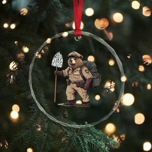 Foxtrot Delta Tango Resist Bear Crystal Glass Ornament TS02 Print Your Wear