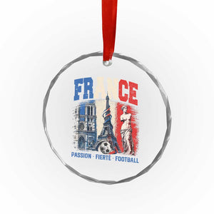 France Soccer Fan Passion Crystal Glass Ornament Fierté Football French Supporter Gift