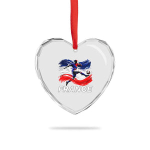 France Soccer Football Fan French Flag Heart Crystal Glass Ornament TS14 Print Your Wear