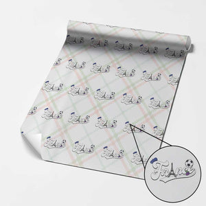 France Soccer Supporter Wrapping Paper Roll Game Day French Football Gift TS12 Christmas Plaid Print Your Wear