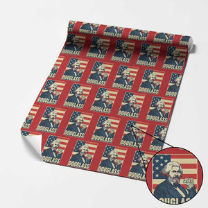Frederick Douglass American Hero Wrapping Paper Roll Black History Month Gift TS12 Red Print Your Wear
