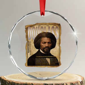 Frederick Douglass Historical Newspaper Crystal Glass Ornament The Sage Of Cedar Hill TS12 Transparent Glass 3'' Circle Print Your Wear