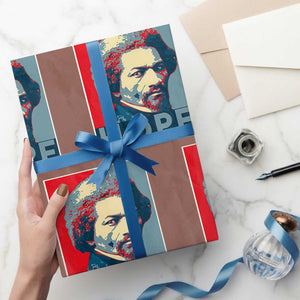Frederick Douglass Hope Poster Wrapping Paper Roll African American Heritage TS12 Mocha Print Your Wear