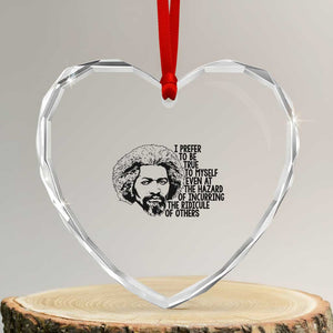 Frederick Douglass Pride Quote Heart Crystal Glass Ornament TS14 Transparent Glass 3'' Heart Print Your Wear