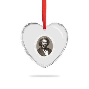 Frederick Douglass Pride Quote Heart Crystal Glass Ornament Is There Is No Struggle There Is No Progress TS14 Print Your Wear
