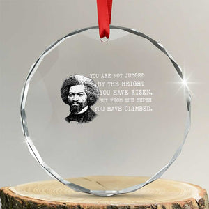 Frederick Douglass Quote Crystal Glass Ornament Black History Month TS14 Transparent Glass 3'' Circle Print Your Wear