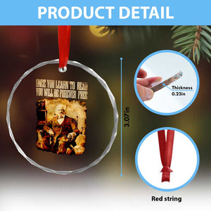 Frederick Douglass Quote Crystal Glass Ornament Once You Learn to Read TS14 Print Your Wear