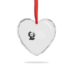 Frederick Douglass Quote Heart Crystal Glass Ornament Black History Month TS14 Print Your Wear