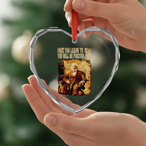 Frederick Douglass Quote Heart Crystal Glass Ornament Once You Learn to Read TS14 Print Your Wear