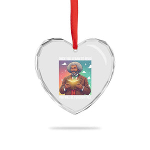 Frederick Douglass Reading And Freedom Heart Crystal Glass Ornament African American Heritage TS12 Print Your Wear
