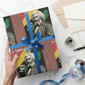 Frederick Douglass Struggle And Progress Wrapping Paper Roll Inspirational Black History TS12 Mocha Print Your Wear