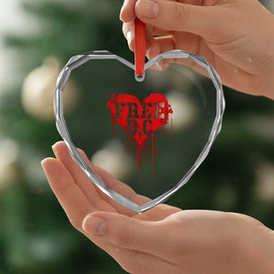 Free DC Graffiti Dripping Heart Graphic Heart Crystal Glass Ornament Washington DC Pride Political Satire TS02 Print Your Wear