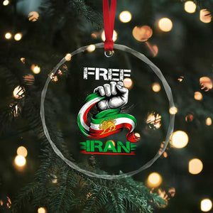 Free Iran Crystal Glass Ornament Iran Lion Sun Flag Fist TS10 Print Your Wear
