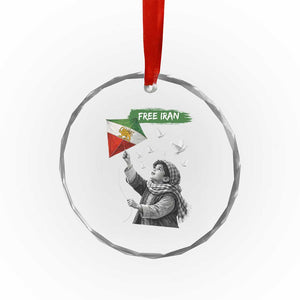 Free Iran Crystal Glass Ornament Lion And Sun Flag Persian Freedom Movement TS10 Print Your Wear