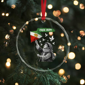 Free Iran Crystal Glass Ornament Lion And Sun Flag Persian Freedom Movement TS10 Print Your Wear