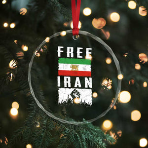 Free Iran Crystal Glass Ornament Support Iranian Freedom TS14 Print Your Wear