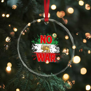 Free Iran Flag Crystal Glass Ornament No War Support Iranian Freedom TS14 Print Your Wear