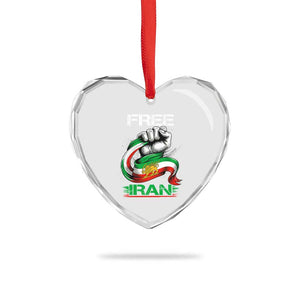 Free Iran Heart Crystal Glass Ornament Iran Lion Sun Flag Fist TS10 Print Your Wear