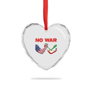 Free Iran Heart Crystal Glass Ornament No War Support Iranian Freedom TS14 Print Your Wear