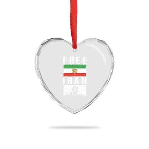 Free Iran Heart Crystal Glass Ornament Support Iranian Freedom TS14 Print Your Wear