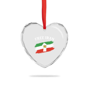 Free Iran Heart Crystal Glass Ornament Support Iranian Freedom No War TS14 Print Your Wear