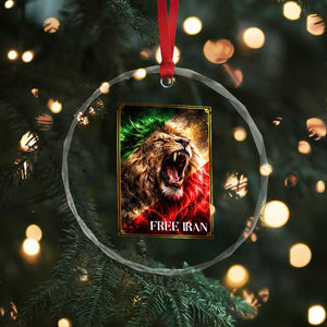 Free Iran Lion Crystal Glass Ornament Freedom Resistance Solidarity Movement Gift TS12 Print Your Wear