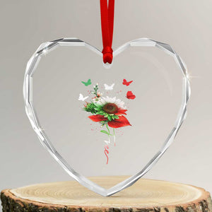 Free Iran Protest Heart Crystal Glass Ornament Sunflower Flag TS10 Transparent Glass 3'' Heart Print Your Wear