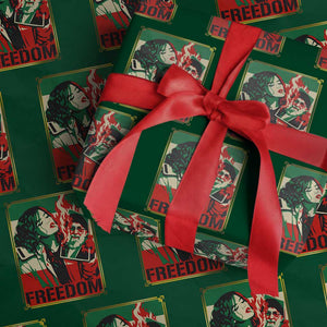 Free Iran Protest Wrapping Paper Roll Support Women Life Freedom Statement TS11 Green Print Your Wear