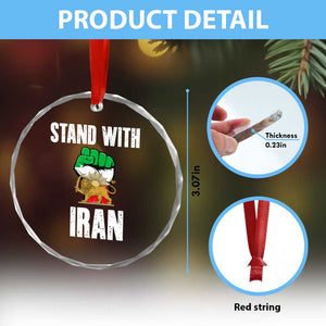 Free Iran Support Iranian MIGA Crystal Glass Ornament Stand With Iran TS14 Print Your Wear