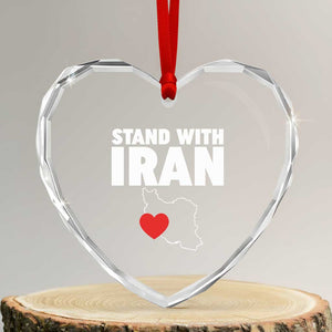Free Iran Support Iranian MIGA Heart Crystal Glass Ornament TS14 Transparent Glass 3'' Heart Print Your Wear