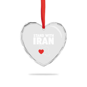 Free Iran Support Iranian MIGA Heart Crystal Glass Ornament TS14 Print Your Wear