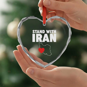 Free Iran Support Iranian MIGA Heart Crystal Glass Ornament TS14 Print Your Wear