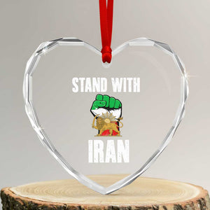 Free Iran Support Iranian MIGA Heart Crystal Glass Ornament Stand With Iran TS14 Transparent Glass 3'' Heart Print Your Wear