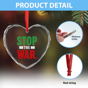 Free Iran Support Iranian MIGA Heart Crystal Glass Ornament Stop The War TS14 Print Your Wear