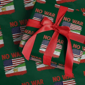 Free Iran Wrapping Paper Roll No War Peace American Iran Unity TS14 Green Print Your Wear