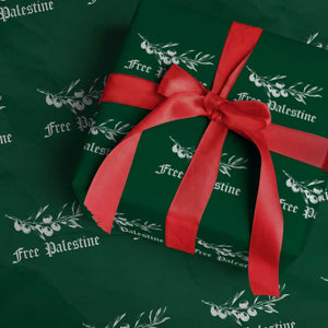 Free Palestine Wrapping Paper Roll Palestinian Olives Fruits TS10 Green Print Your Wear