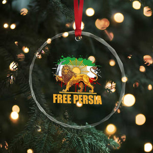Free Persian Crystal Glass Ornament Iran Flag Lion And Sun Persian Pride Iranian Protests TS11 Print Your Wear